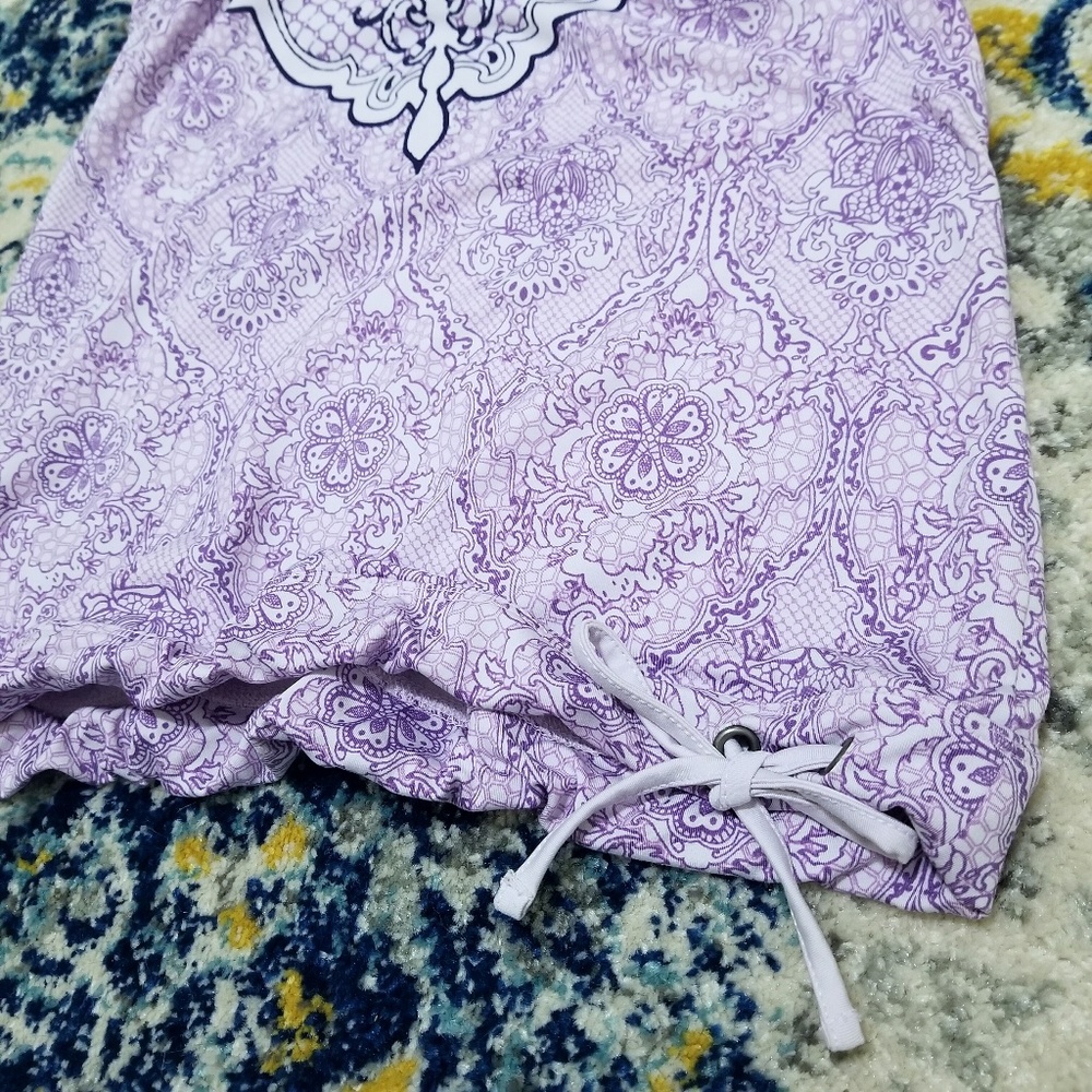 Athleta Racerback Tinker Top Cinch Hem Purple XS - Picture 2 of 7